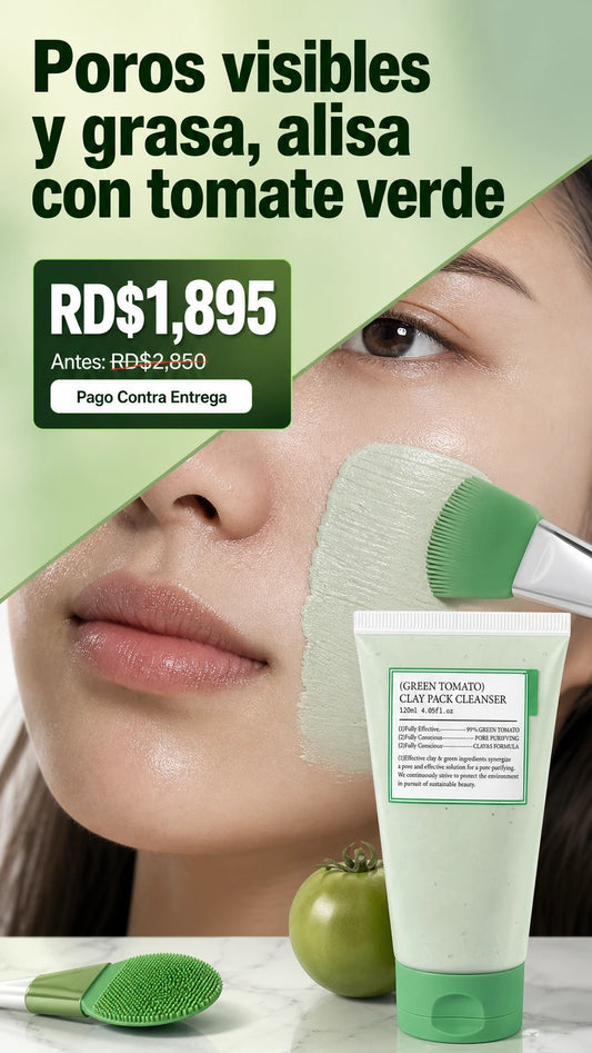 Mascarilla limpiadora de tomate verde, control de poros
