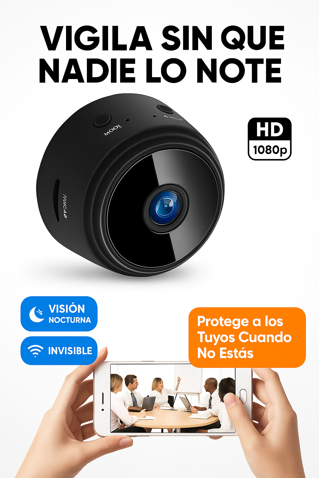 MINI CAMARA A9 1080p Inalámbrica Wifi Smart Home Vigilancia
