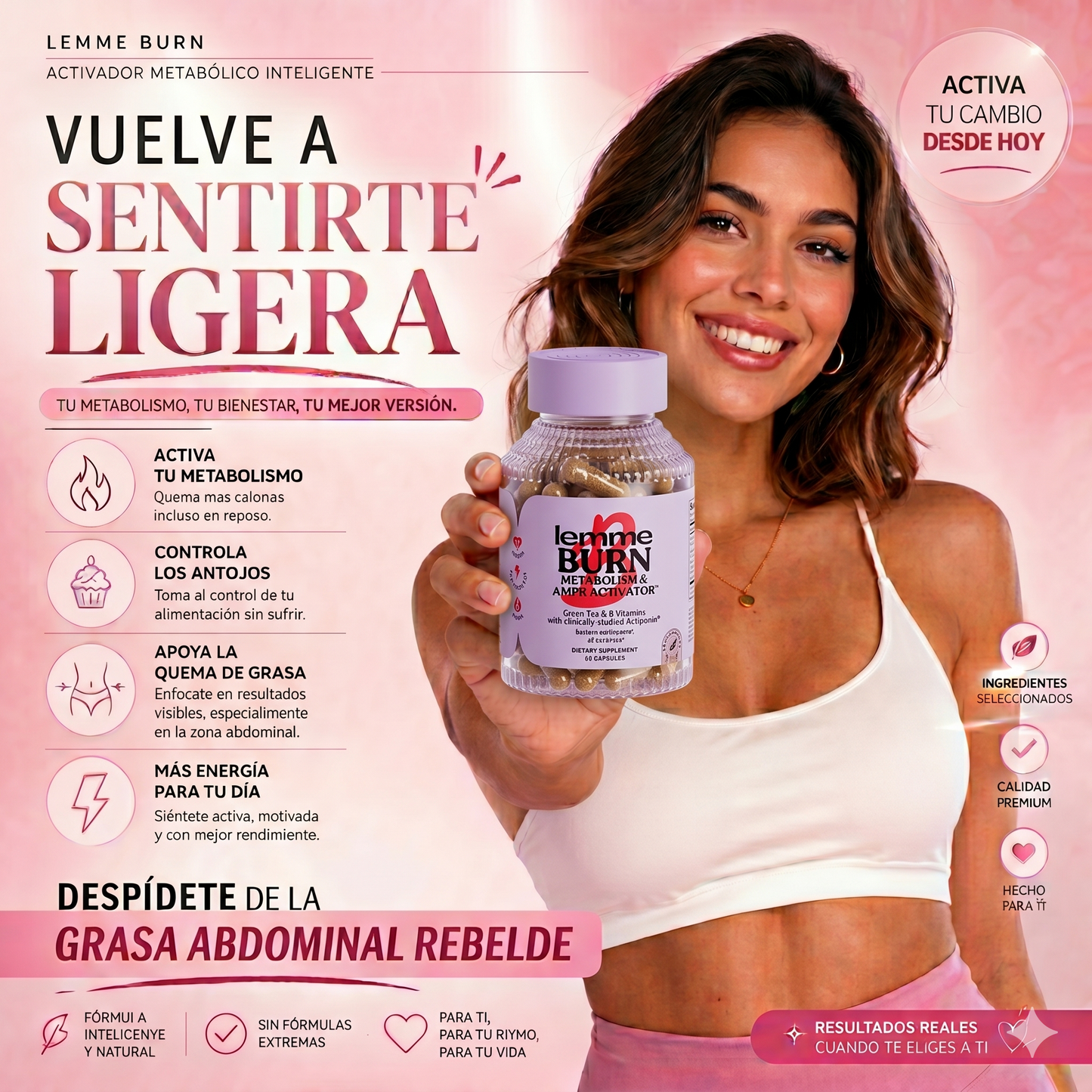 DESPÍDETE DE LA GRASA ABDOMINAL REBELDE… Y VUELVE A SENTIRTE LIGERA