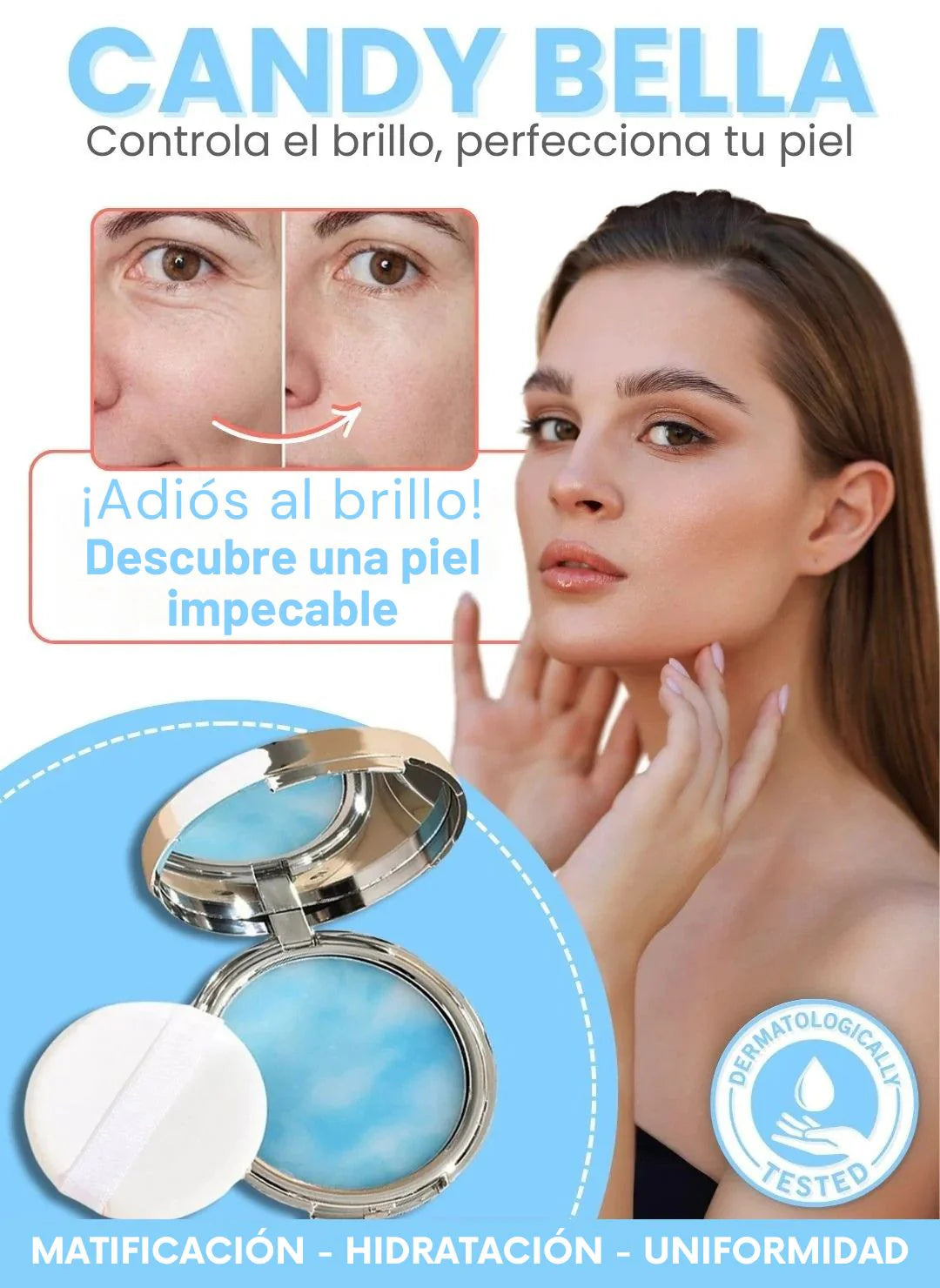 CANDY BELLA | Polvo Para Controlar La Grasa Facial