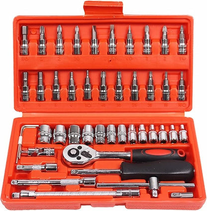 SET DE HERRAMIENTAS 46 LLAVE DE 1/4