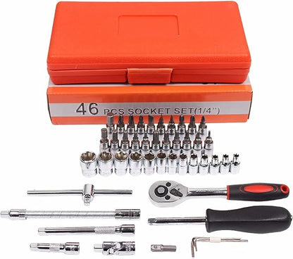 SET DE HERRAMIENTAS 46 LLAVE DE 1/4