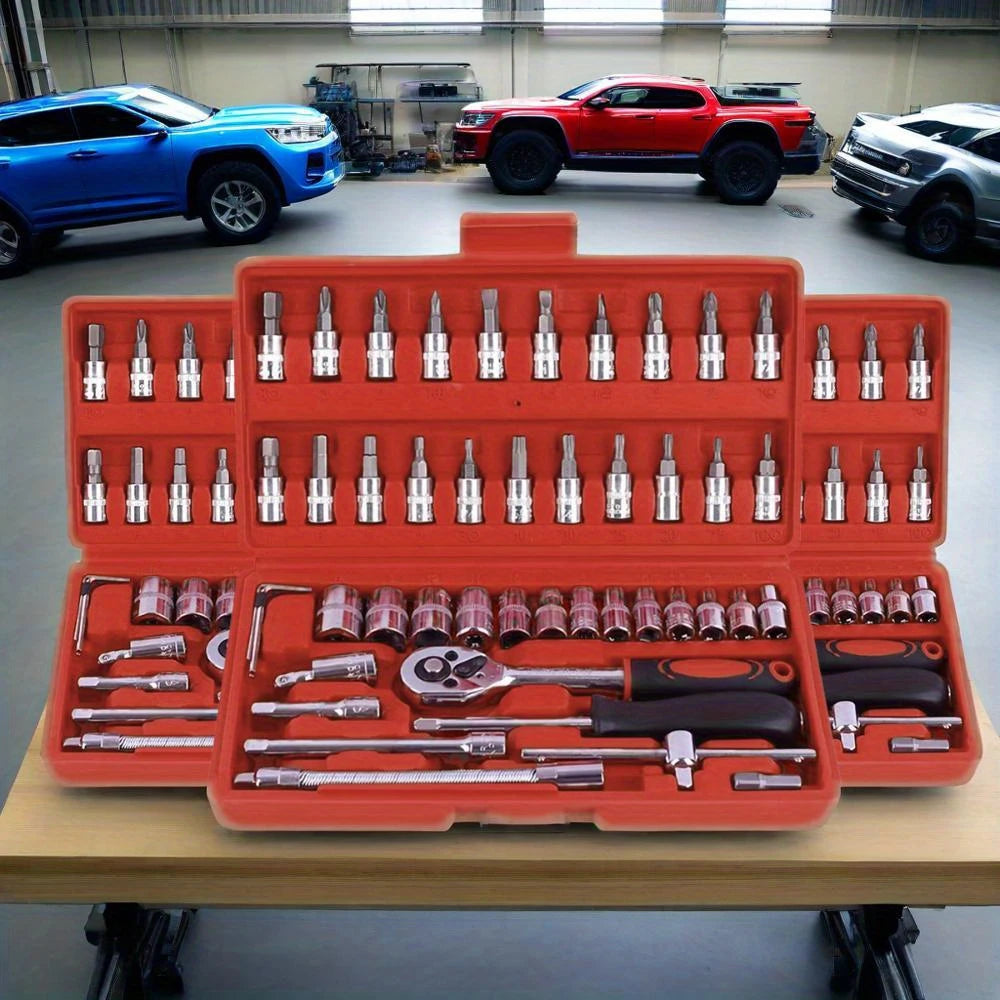 SET DE HERRAMIENTAS 46 LLAVE DE 1/4