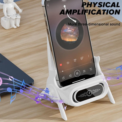Soporte Multifuncional Para Movil / Cargador Inalámbrico Rápido y Speaker.