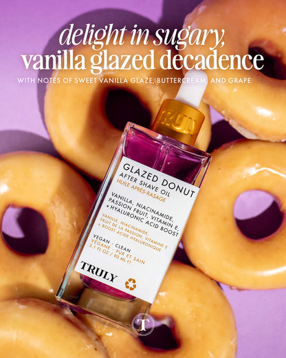 Truly Glazed – After Shave Glazed Donut, sin irritación ni vellos encarnados.